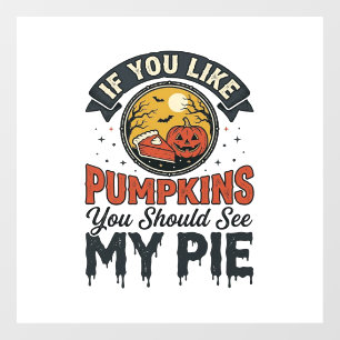 面白いパンプキンパイ・ハロウィーンのビンテージTシャツデザイン_1 ウィンドウサイン