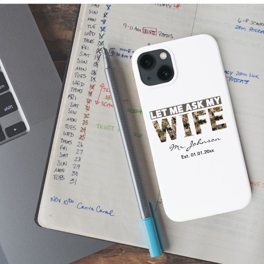 面白いパーソナライズド 私の妻に聞いてください Case-Mate iPhoneケース