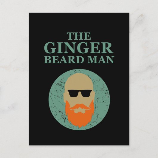 面白いヒゲの名言 赤毛のヒゲの男性 ポストカード (正面)