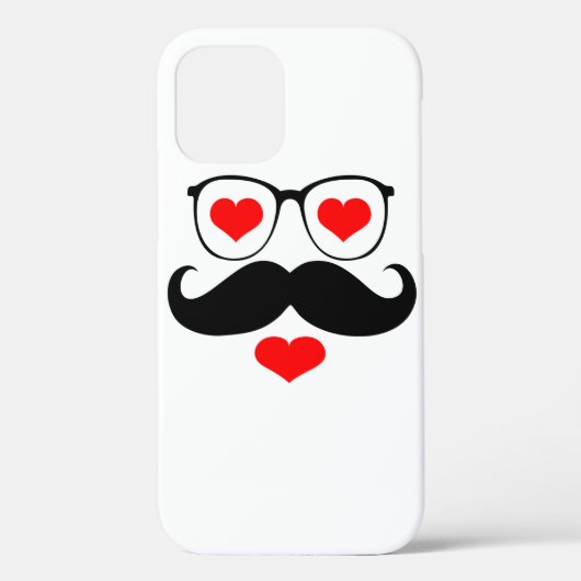 面白いヒゲ メガネ Case-Mate iPhoneケース (裏面)