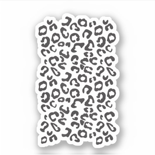 面白いヒョウの動物 シール (正面)