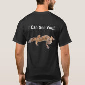 面白いヒョウモントカゲモドキのカスタムTシャツ Tシャツ (裏面)