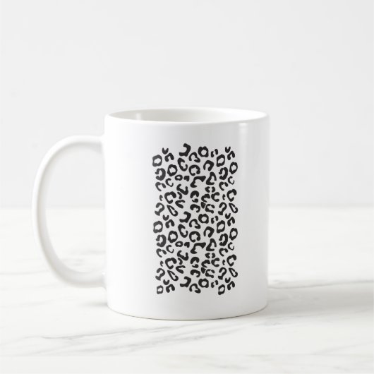 面白いヒョウ動物 コーヒーマグカップ (左)