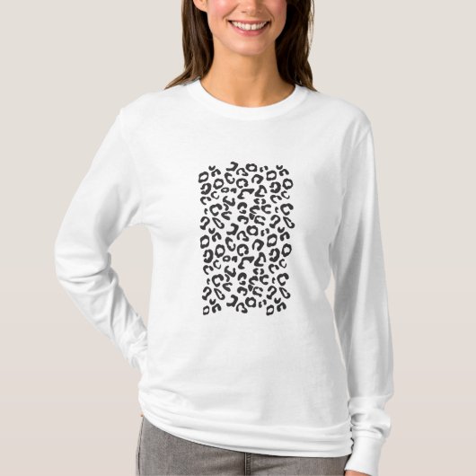 面白いヒョウ動物 Tシャツ (正面)