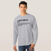 面白いビジネスインテリジェンス分析者の定義 Tシャツ (正面フル)
