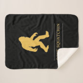 面白いビッグフットがサスカッチ探しに消えた シェルパブランケット (正面(横))