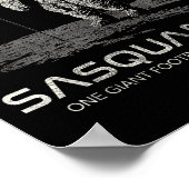 面白いビッグフット・サスクワッチ宇宙飛行士 ポスター (角)