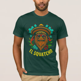 面白いビッグフット シンコデマヨ パーティー EL SQUATCHO Tシャツ