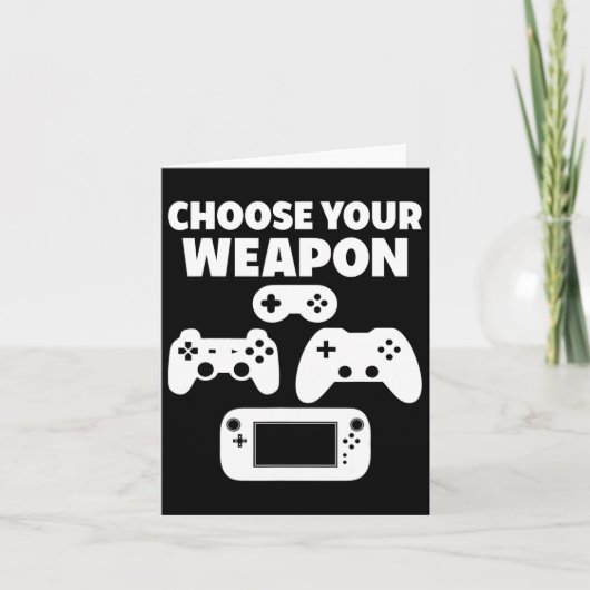 面白いビデオゲームで武器を選べ カード (正面)