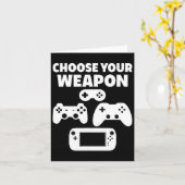 面白いビデオゲームで武器を選べ カード (黄色い花)