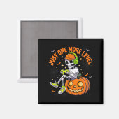 面白いビデオゲームのハロウィーン骸骨ゲーマーコスチューム マグネット (正面/裏面)