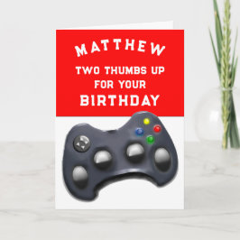 面白いビデオゲームの誕生日 カード