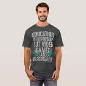 面白いビデオゲームフリーク ゲームオタク 少年少女 クールギフト Tシャツ (正面フル)