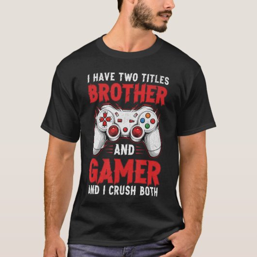 面白いビデオゲーム男性少年ゲーミングゲーマー少年 Tシャツ (正面)