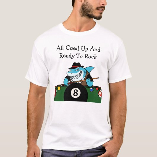 面白いビリヤードテーマのプールホール Tシャツ (正面)