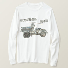面白いビンテージPush Meバイクロングスリーブ Tシャツ