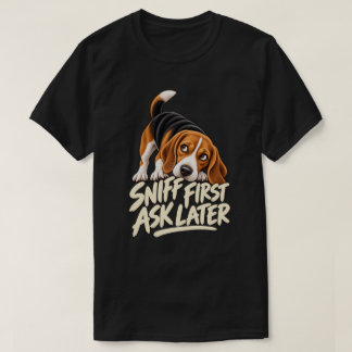 面白いビーグル犬愛好家+スニッフィング・ユーモア Tシャツ
