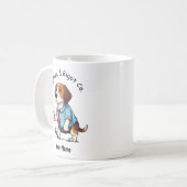 面白いビーグル犬 ビジネススーツ コーヒー コーヒーマグカップ (正面左)