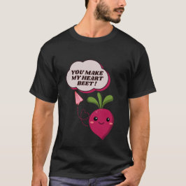 面白いビートのダジャレハートビート Tシャツ