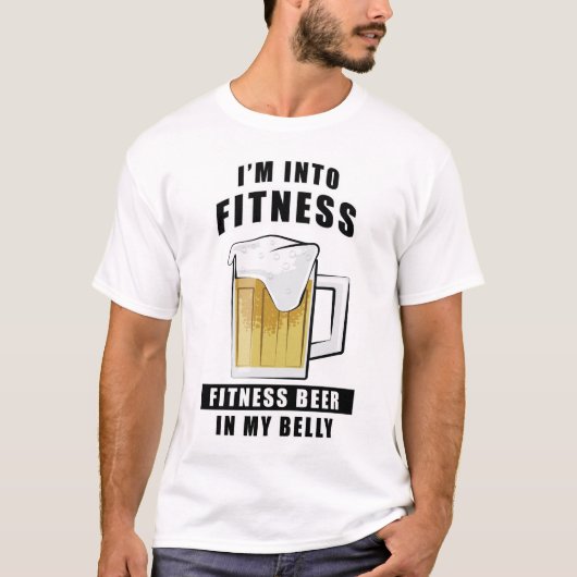 面白いビールのデザイン Tシャツ (正面)