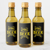 面白いビールの名言 ワインラベル (ボトル)