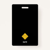 面白いビール好きの独身最後の夜の結婚式 バッジ (裏面)