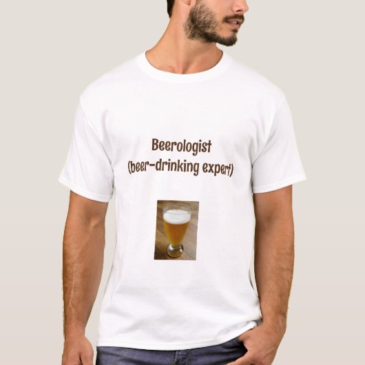面白いビール好き Tシャツ (正面)