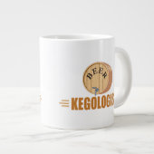 面白いビール樽 ジャンボコーヒーマグカップ (正面右)