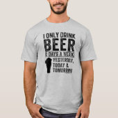 面白いビール飲み物Tシャツ – ビール愛好家へのギフト Tシャツ (正面)