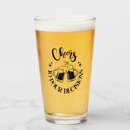 面白いビール タンブラーグラス (ドリンク正面)