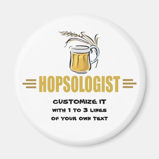面白いビール マグネット (正面)
