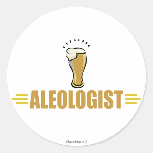 面白いビール ラウンドシール (正面)