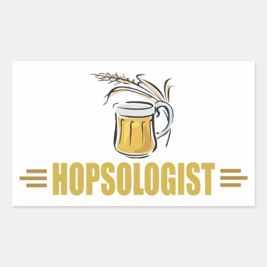 面白いビール 長方形シール (正面)