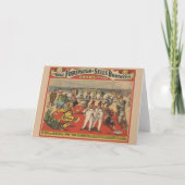 面白いピエロを示すサーカスのポスター カード (正面)