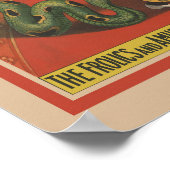 面白いピエロを示すサーカスのポスター ポスター (角)