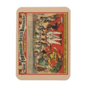 面白いピエロを示すサーカスのポスター マグネット (縦)