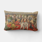 面白いピエロを示すサーカスのポスター ランバークッション (裏面)