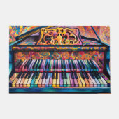 面白いピカラフルアノ鍵デザイン ドアマット (正面)