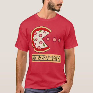 面白いピザのダジャレ ピザマン ノスタルジックゲーマー ビブス レトロ Tシャツ