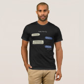 面白いピザの愛チャットデザイン Tシャツ (正面フル)