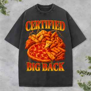 面白いピザの饗宴Tシャツ ブートレグ ラップスタイル フードラバー Tシャツ