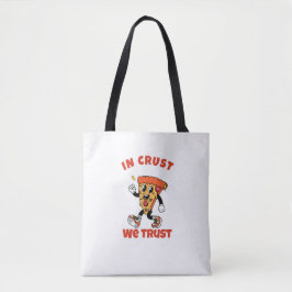 面白いピザシャツ - クラストを信じるグラフィックTシャツ トートバッグ