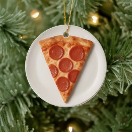 面白いピザスライス - 個人用クリスマスギフト セラミックオーナメント