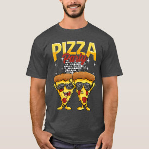面白いピザパーティーディスコボールサングラスをかけたピザスライス Tシャツ