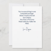 面白いピザラブカード カード (裏面)