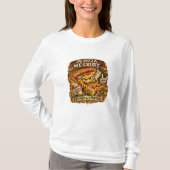 面白いピザ好きのTシャツ - In Pizza We Crust レトロデザイン Tシャツ (正面)