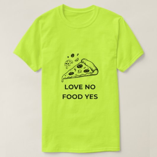 面白いピザ愛好家 Tシャツ (デザイン正面)