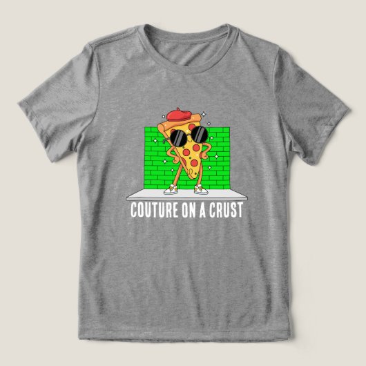 面白いピザ トライブレンドＴシャツ (デザイン正面)