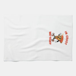 面白いピザTシャツ - クラストを信じるグラフィックTシャツ キッチンタオル