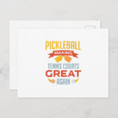 面白いピックルボールがテニスコートを再び偉大にしている 案内ポストカード (正面/裏面)
